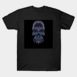 Electroluminated Skull - Flamingo T-Shirt